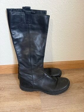 Born Women's Leather Knee High Moto Style Riding Boots Black Size 9.5